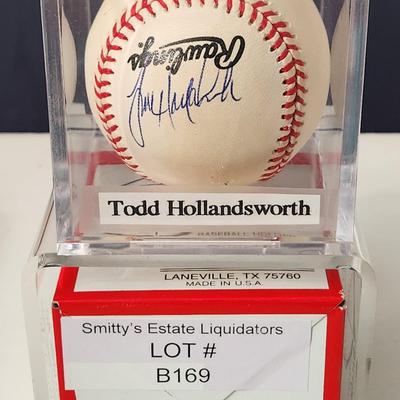 Todd Hollandsworth Dodgers OMLB Signed Autographed Baseball In Collectors Case