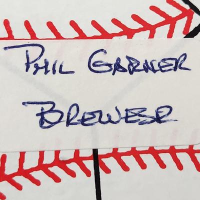 Phil Garner Brewers OMLB Signed Autographed Baseball In Collectors Case