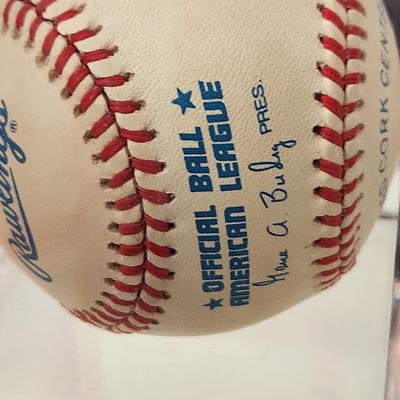 Tim Raines #30 Oakland A's OMLB Signed Autographed Baseball In Collectors Case