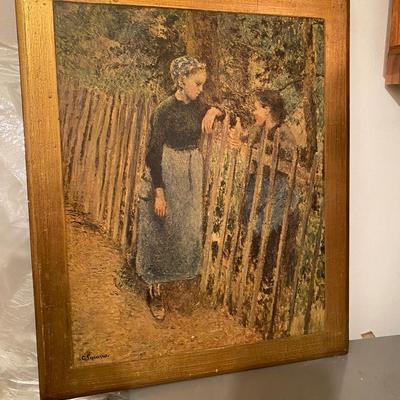 Fratelli Alinari Print On Wood of Psarro's Conversation