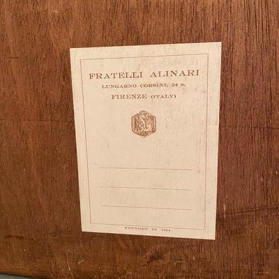 Fratelli Alinari Print On Wood of Psarro's Conversation