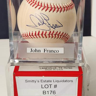 John Franco Mets OMLB Signed Autographed Baseball In Collectors Case