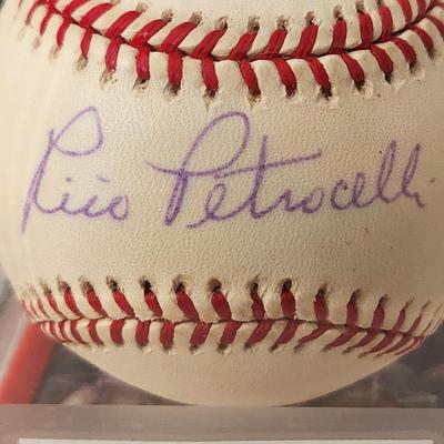 Rico Petrocelli OMLB Signed Autographed Baseball In Collectors Case
