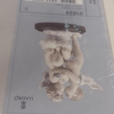 Lladro 'Heaven and Earth' #1824 Cherub Ceramic Figurine with Glass Display Case with Original Box