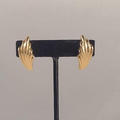 14 Karat Yellow Gold Post Earrings- Approx 5.7 Grams (#20)