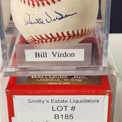 Bill Virdon Pirates OMLB Signed Autographed Baseball In Collectors Case