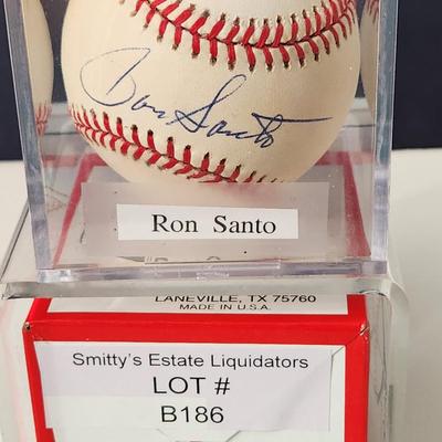 Ron Santo Cubs OMLB Signed Autographed Baseball In Collectors Case