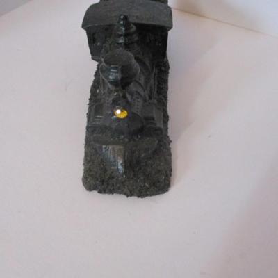 Handcrafted Black Coal Train Engine With Gem For Front Light Ansted WV