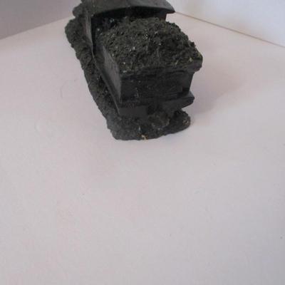 Handcrafted Black Coal Train Engine With Gem For Front Light Ansted WV