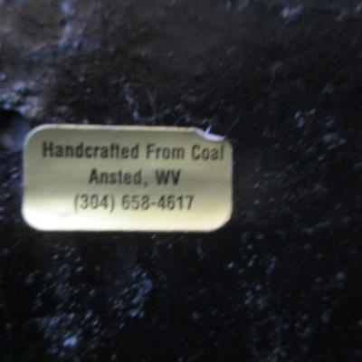 Handcrafted Black Coal Train Engine With Gem For Front Light Ansted WV