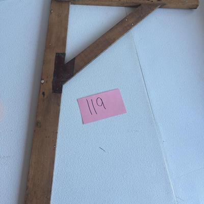 32" x 19" wood square bronze plate