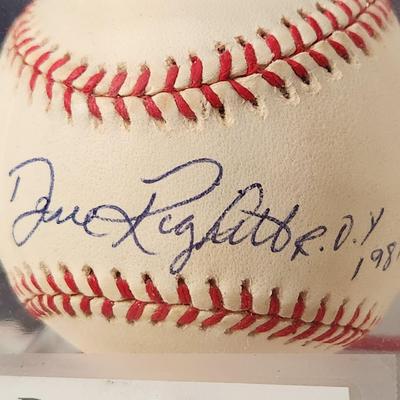 Dave Righetti NY Yankees OMLB Signed Autographed Baseball In Collectors Case