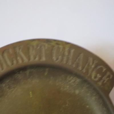 Union Trust Company Paperweight Pocket Change Dish Brass Decor