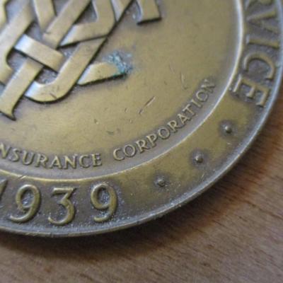 Union Trust Company Paperweight Pocket Change Dish Brass Decor