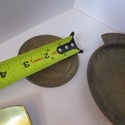 Union Trust Company Paperweight Pocket Change Dish Brass Decor