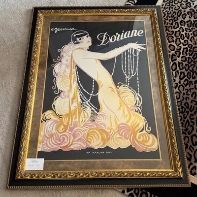 M751 Beautifully Framed Vintage French Dorian’s Cabaret Poster by Charles Gismar