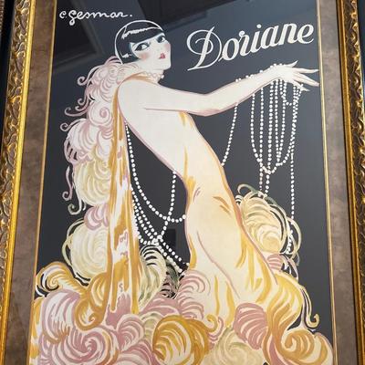 M751 Beautifully Framed Vintage French Dorian’s Cabaret Poster by Charles Gismar