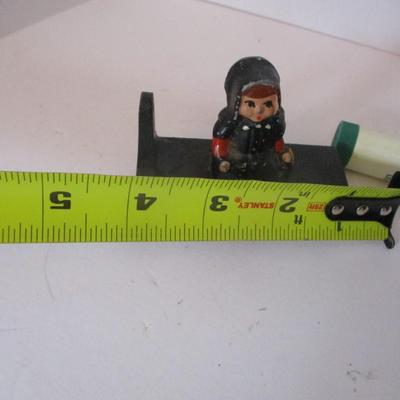 Antique Telescope Cast Iron Amish Lady Germany Fahrenheit