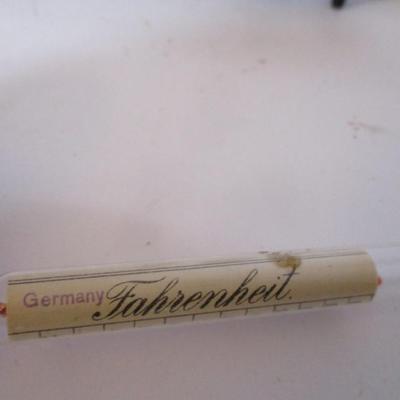 Antique Telescope Cast Iron Amish Lady Germany Fahrenheit