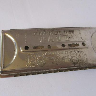 Echo Bell Metal Reeds Harmonica With Box
