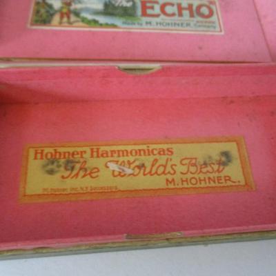 Echo Bell Metal Reeds Harmonica With Box