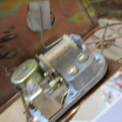 Vintage Brass Tin Locomotive Music Box