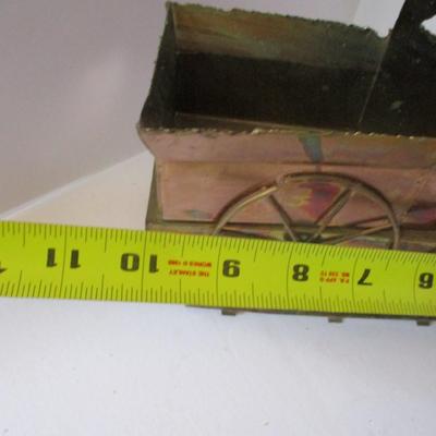 Vintage Brass Tin Locomotive Music Box
