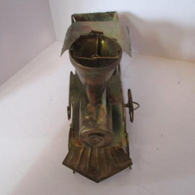 Vintage Brass Tin Locomotive Music Box