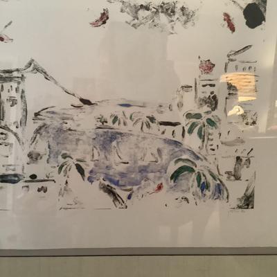 M754 Watercolor of Street Scene Signed Peter ‘80