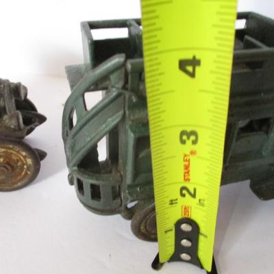 Kenton Cast Iron Double Decker Toy Cast Iron Yellow Cab Taxi