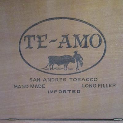 Vintage Wooden Cigar Boxes TE-AMO Joya de Nicaragu