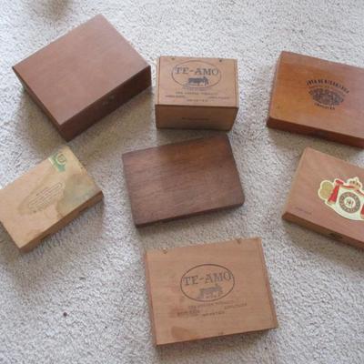 Vintage Wooden Cigar Boxes TE-AMO Joya de Nicaragu