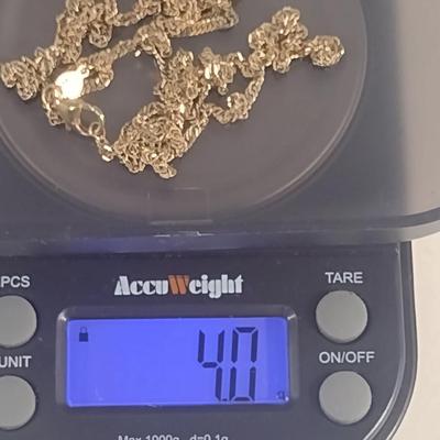 14 Karat Yellow Gold 30" Necklace- Approx Weight 4.0 Grams (#25)
