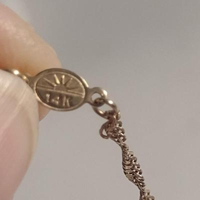 14 Karat Yellow Gold 30" Necklace- Approx Weight 4.0 Grams (#25)