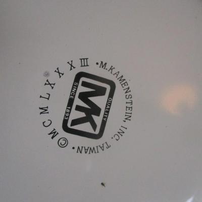 Vintage 1981 M Kamenstein Enamel Cookware Floral Design Brass Handles & Corelle Coordinates Cookware