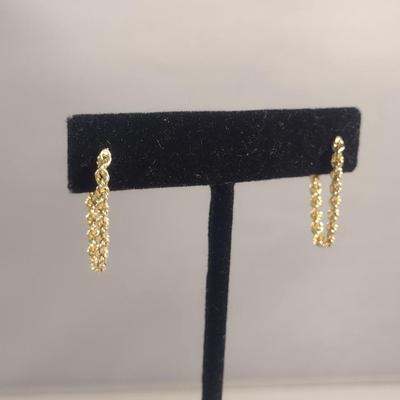 14 Karat Yellow Gold Post Earrings- Approx Weight 0.7 Grams (#26)