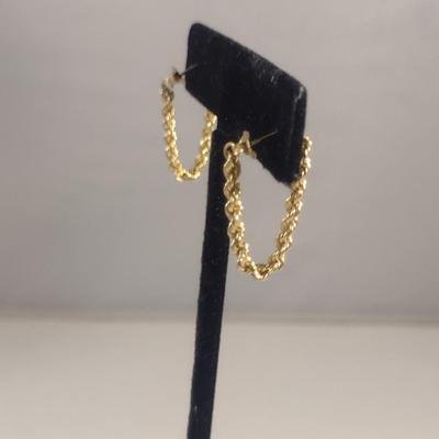 14 Karat Yellow Gold Post Earrings- Approx Weight 0.7 Grams (#26)