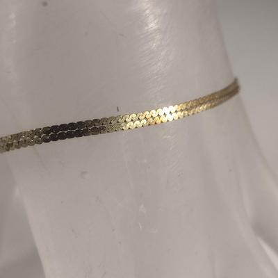 14 Karat Yellow Gold Double Strand Bracelet- Approx Weight 2.4 Grams (#30)