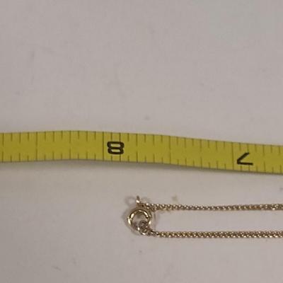 18 Karat Yellow Gold and Diamond Pendant with 14 Karat Necklace - Approx Total Weight 2.8 Grams (#31)