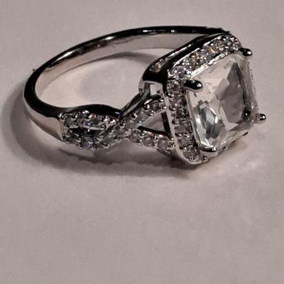 S925 Silver Moissanite Ring