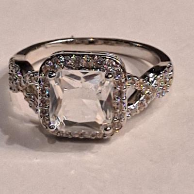 S925 Silver Moissanite Ring