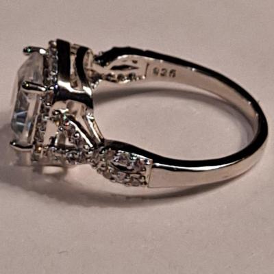 S925 Silver Moissanite Ring