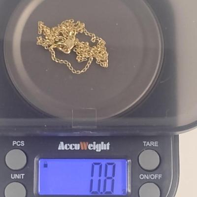 14 Karat Yellow Gold 16" Necklace - Approx Weight 0.8 Grams (#32)
