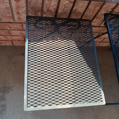 3 METAL MESH NESTING PATIO TABLES