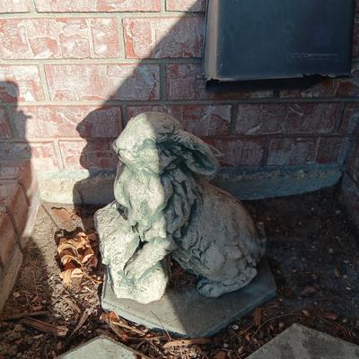 CONCRETE RABBIT YARD ART