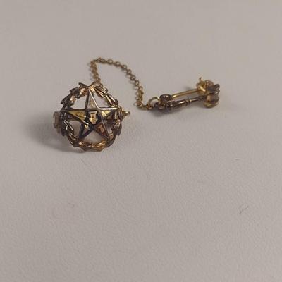 Order of the Eastern Star Pin- 10 Karat Yellow Gold and Enamel (#39)