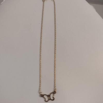 14 Karat Yellow Gold Butterfly Design Baby's Necklace- Approx Weight 0.8 Grams (#40)