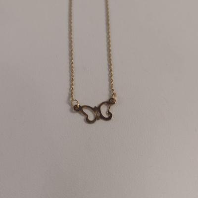 14 Karat Yellow Gold Butterfly Design Baby's Necklace- Approx Weight 0.8 Grams (#40)