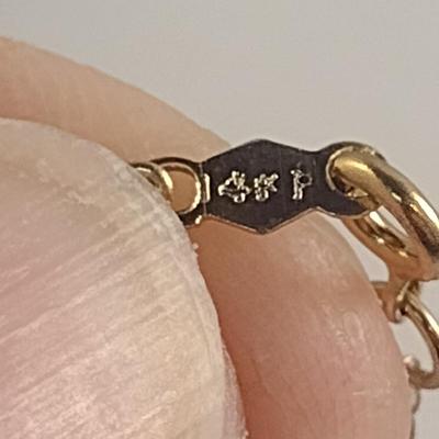 14 Karat Yellow Gold Butterfly Design Baby's Necklace- Approx Weight 0.8 Grams (#40)