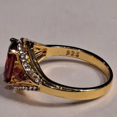 Beautiful 925 Silver Gold Overlay Ring